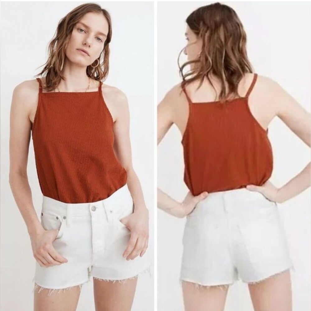 NWT Madewell denim white cutoff shorts W33